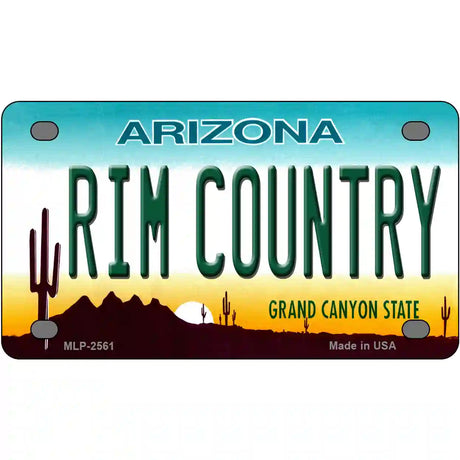 Rim Country Arizona Metal Novelty License Plate 4" x 2.2" (MLP)