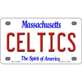 Celtics Massachusetts Novelty State Metal License Plate 4" x 2.2" (MLP)