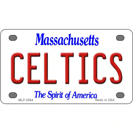 Celtics Massachusetts Novelty State Metal License Plate 4" x 2.2" (MLP)