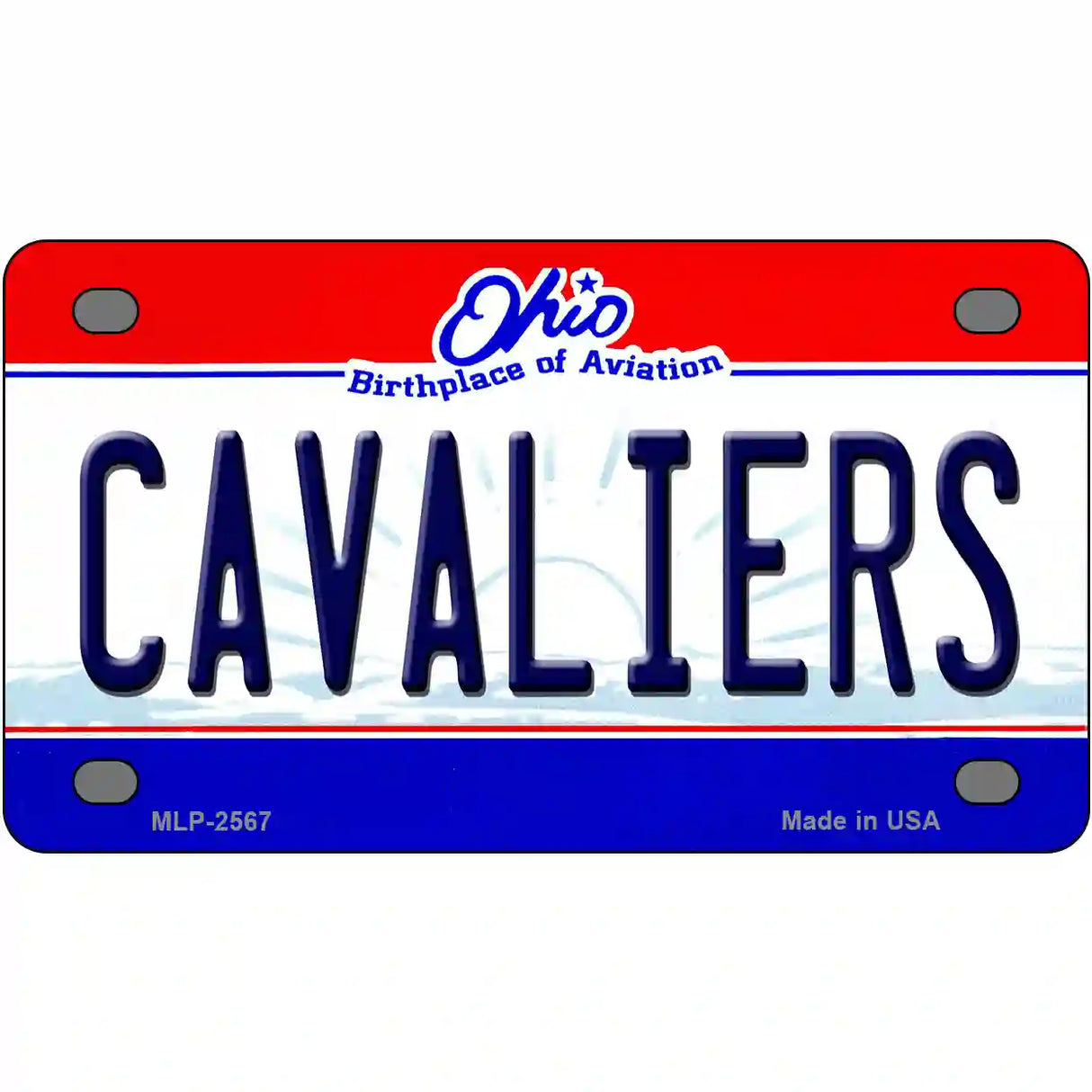 Cavaliers Ohio Novelty State Metal License Plate 4" x 2.2" (MLP)