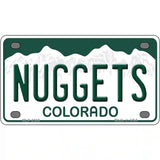 Nuggets Colorado Novelty State Metal License Plate 4" x 2.2" (MLP)