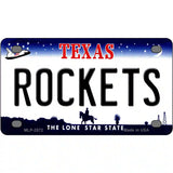 Rockets Texas Novelty State Metal License Plate 4" x 2.2" (MLP)