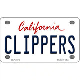 Clippers California Novelty State Metal License Plate 4" x 2.2" (MLP)