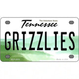 Grizzlies Tennessee Novelty State Metal License Plate 4" x 2.2" (MLP)