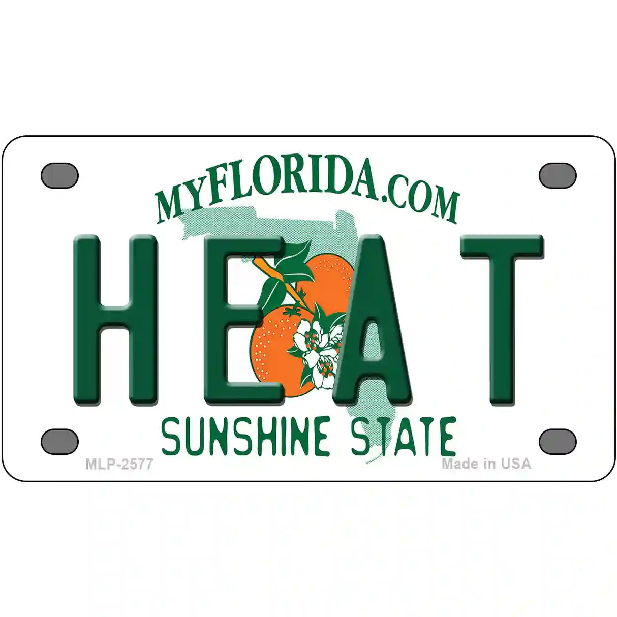 Heat Florida Novelty State Metal License Plate 4" x 2.2" (MLP)