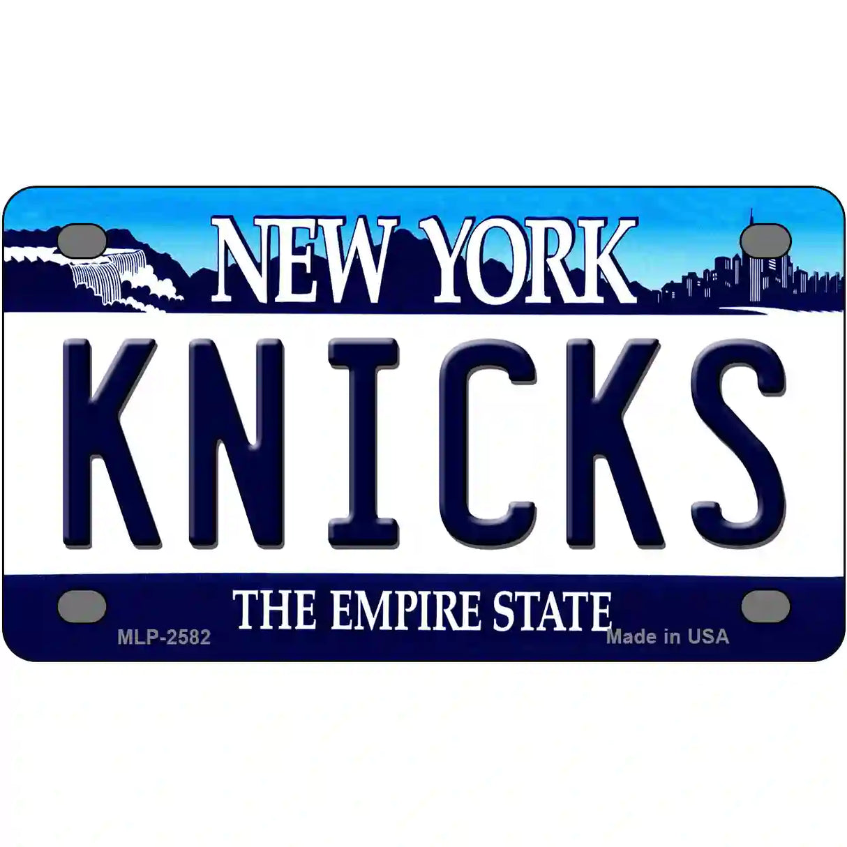 Knicks New York Novelty State Metal License Plate 4" x 2.2" (MLP)