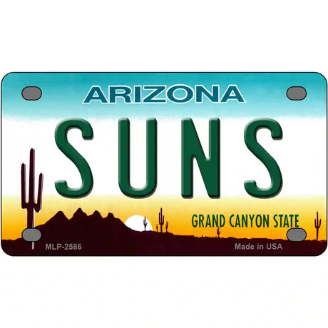 Suns Arizona Novelty State Metal License Plate 4" x 2.2" (MLP)