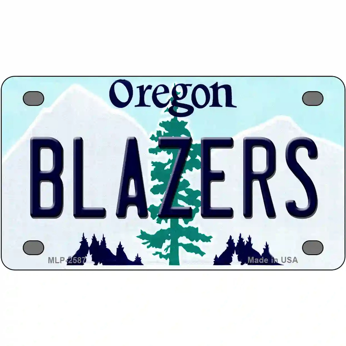 Blazers Oregon Novelty State Metal License Plate 4" x 2.2" (MLP)