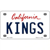 Kings California Basketball Novelty State Metal License Plate 4" x 2.2" (MLP)