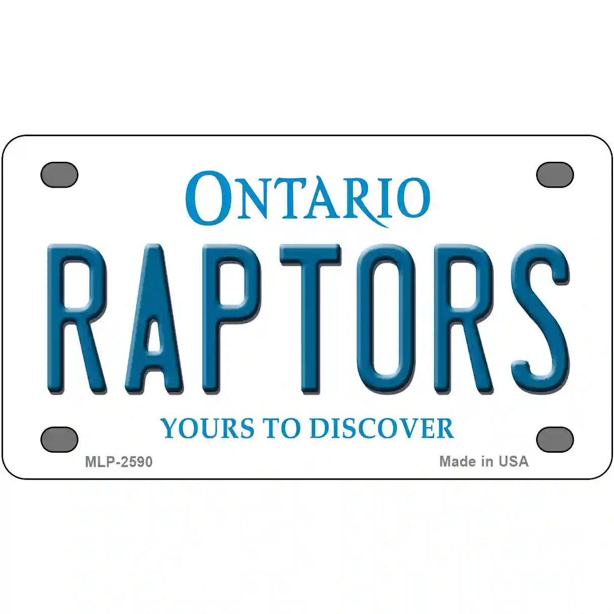 Raptors Ontario State Metal Novelty License Plate 4" x 2.2" (MLP)