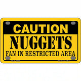 Caution Nuggets Fan Metal Novelty License Plate 4" x 2.2" (MLP)