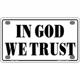 In God We Trust Metal Novelty License Plate 4" x 2.2" (MLP)