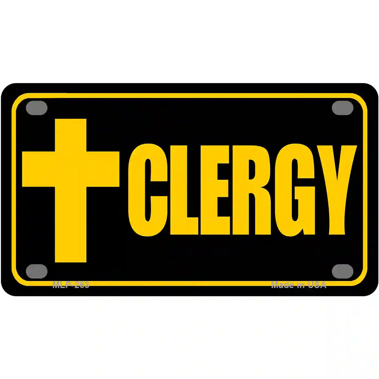 Clergy Vanity Metal Novelty License Plate 4" x 2.2" (MLP)