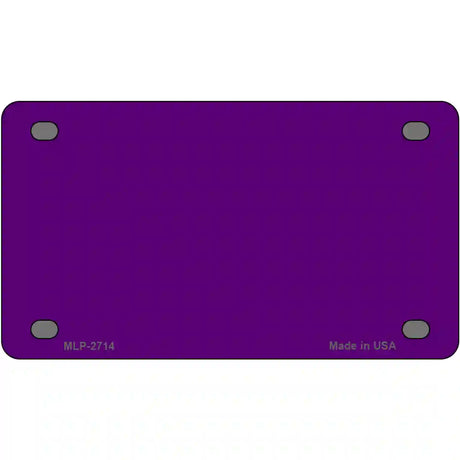 Purple Solid Metal Novelty License Plate 4" x 2.2" (MLP)