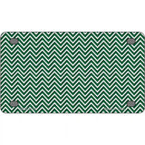 Green White Chevron Metal Novelty License Plate 4" x 2.2" (MLP)