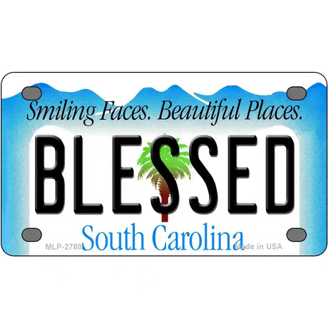 Blessed South Carolina Novelty License Plate 4" x 2.2" (MLP)