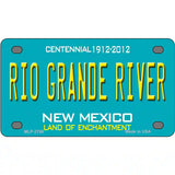 Rio Grande River New Mexico Teal Novelty Metal License Plate 4" x 2.2" (MLP)