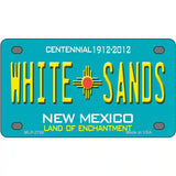 White Sands New Mexico Teal Novelty Metal License Plate 4" x 2.2" (MLP)