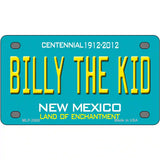 Billy The Kid New Mexico Teal Novelty Metal License Plate 4" x 2.2" (MLP)