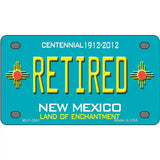 Retired New Mexico Teal Novelty Metal License Plate 4" x 2.2" (MLP)