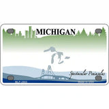 Michigan Novelty State Blank Metal License Plate 4" x 2.2" (MLP)