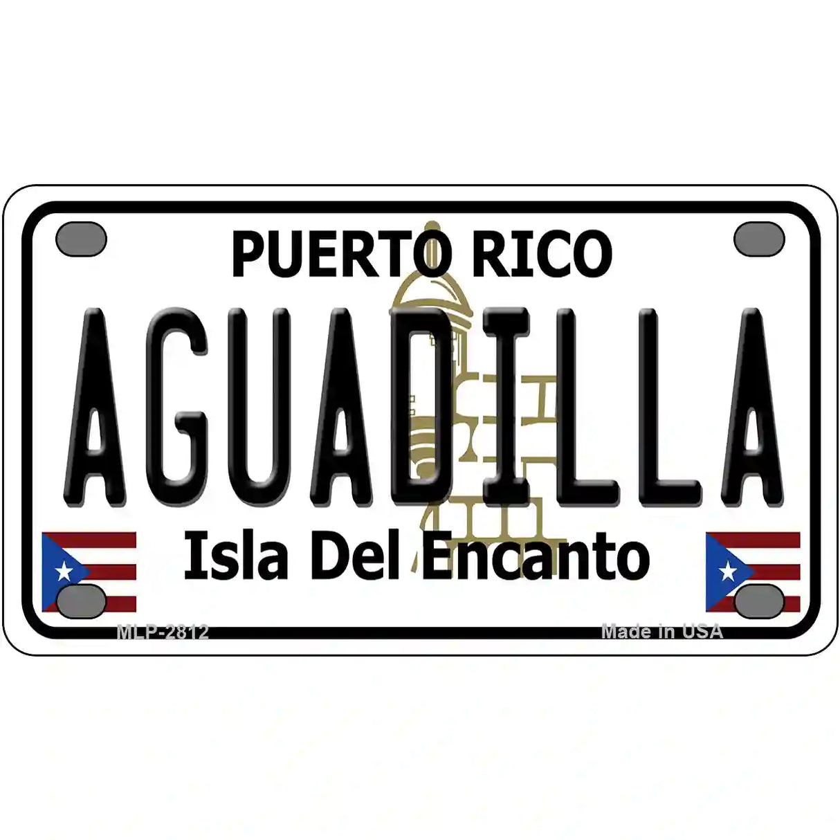 Aguadilla Puerto Rico Metal Novelty License Plate 4" x 2.2" (MLP)