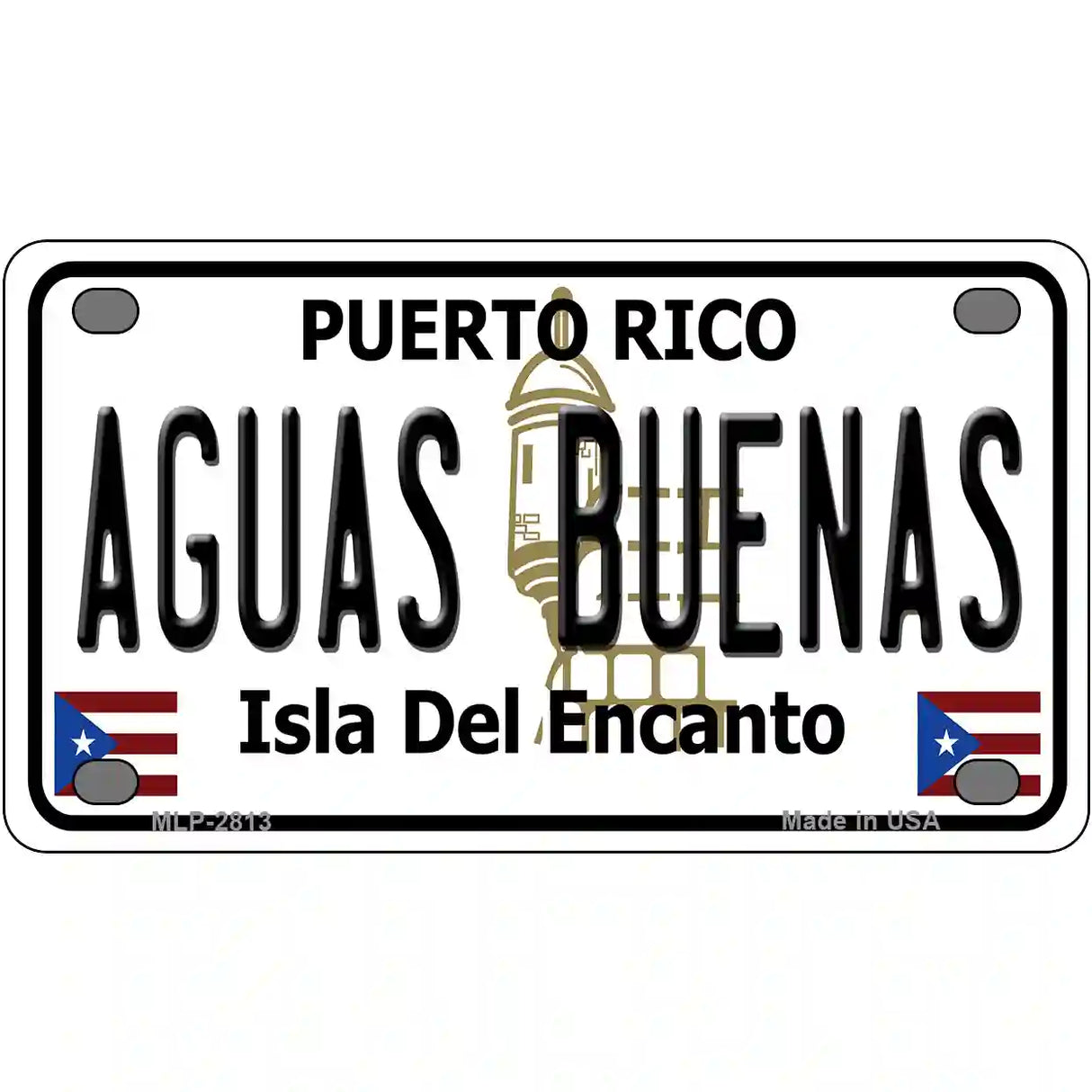 Aguas Buenas Puerto Rico Metal Novelty License Plate 4" x 2.2" (MLP)