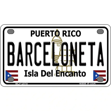 Barceloneta Puerto Rico Metal Novelty License Plate 4" x 2.2" (MLP)