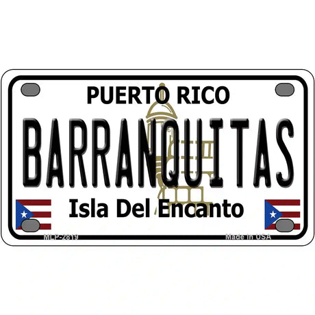 Barranquitas Puerto Rico Metal Novelty License Plate 4" x 2.2" (MLP)