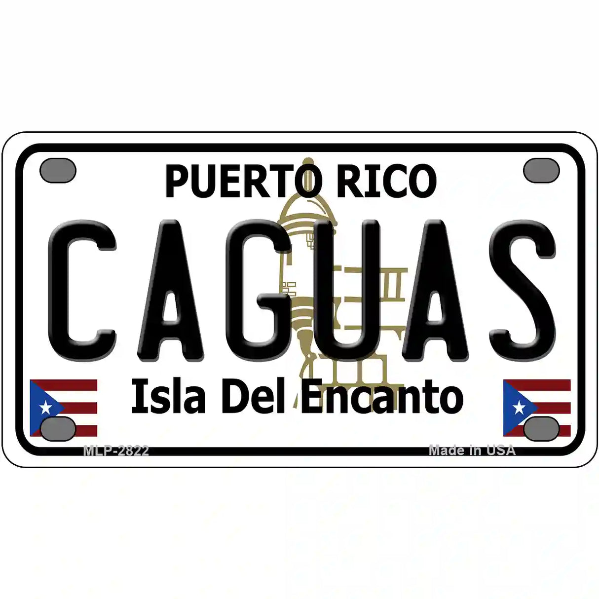 Caguas Puerto Rico Metal Novelty License Plate 4" x 2.2" (MLP)