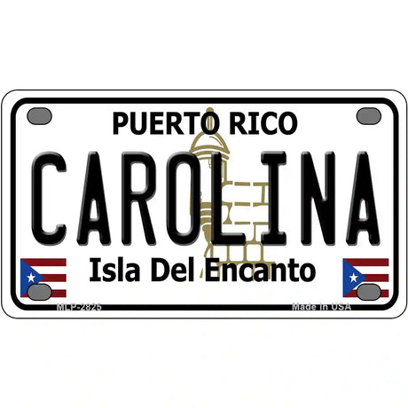 Carolina Puerto Rico Metal Novelty License Plate 4" x 2.2" (MLP)