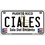 Ciales Puerto Rico Metal Novelty License Plate 4" x 2.2" (MLP)