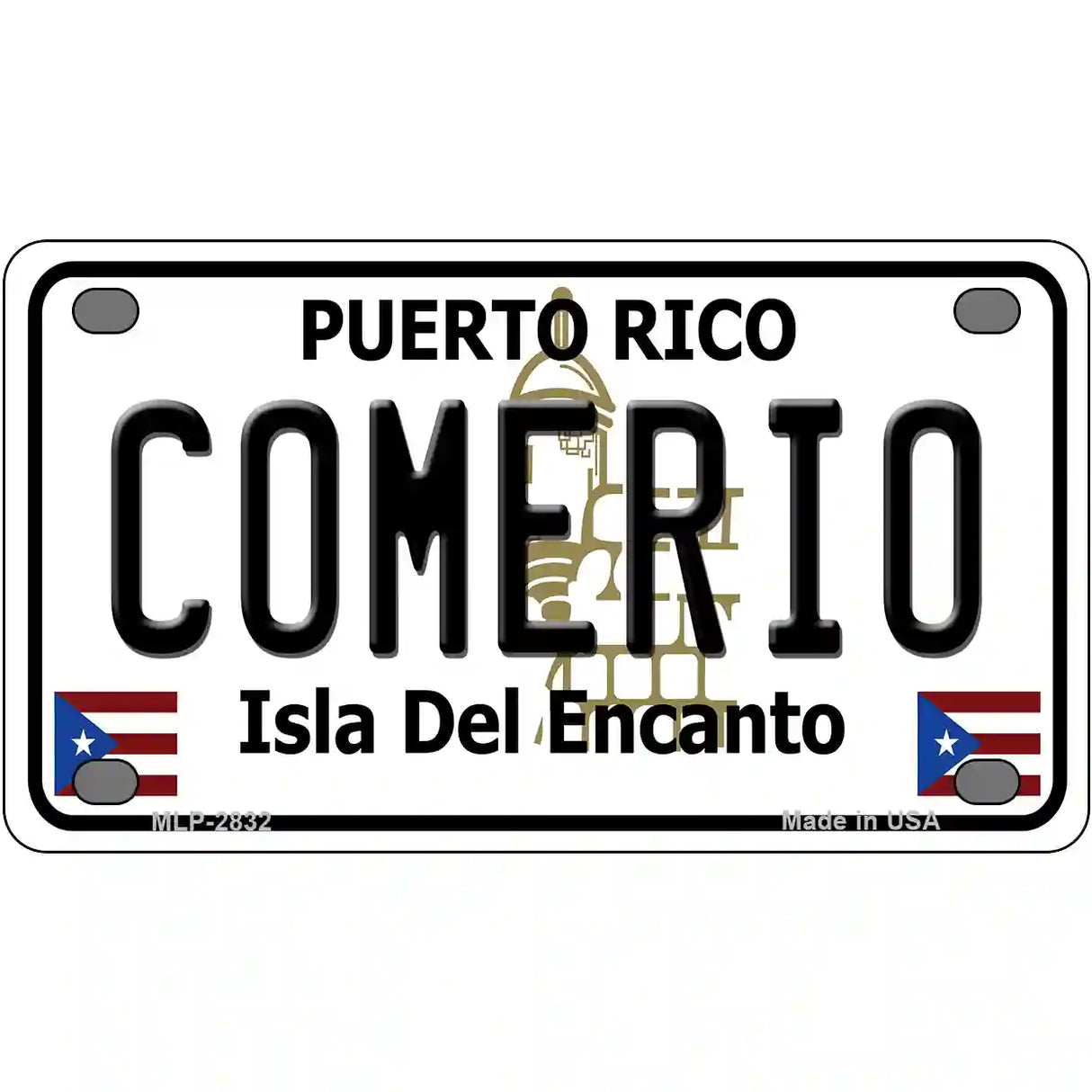 Comerio Puerto Rico Metal Novelty License Plate 4" x 2.2" (MLP)