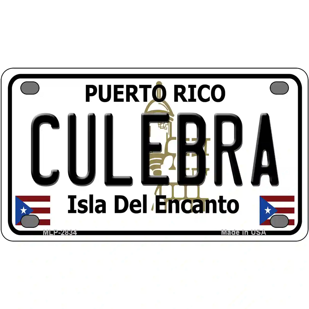 Culebra Puerto Rico Metal Novelty License Plate 4" x 2.2" (MLP)