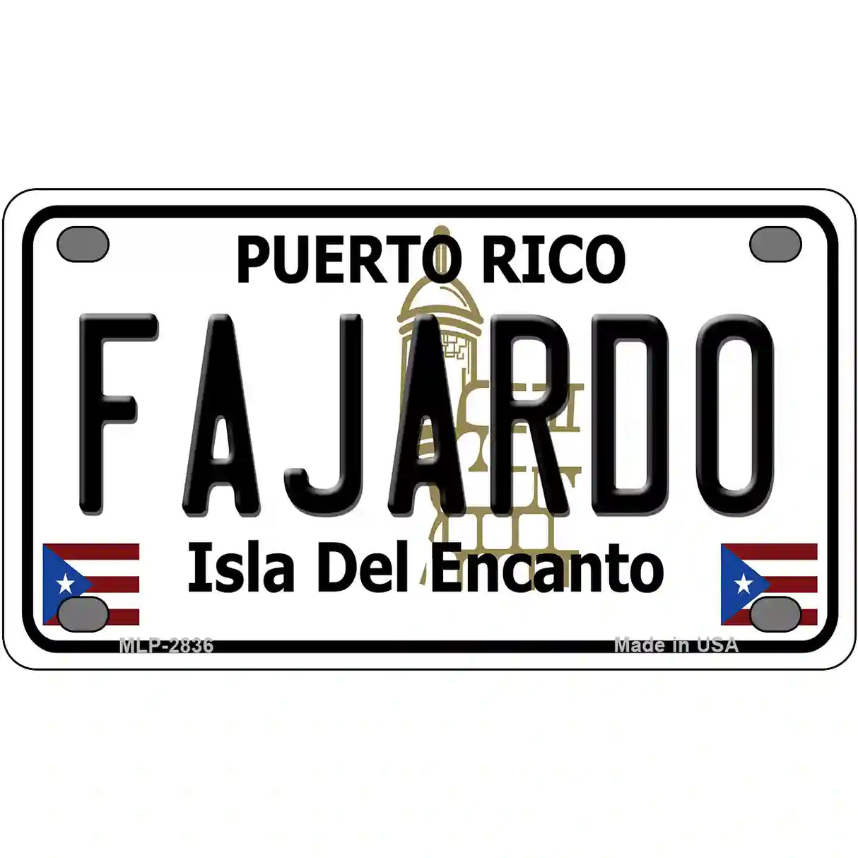 Fajardo Puerto Rico Metal Novelty License Plate 4" x 2.2" (MLP)