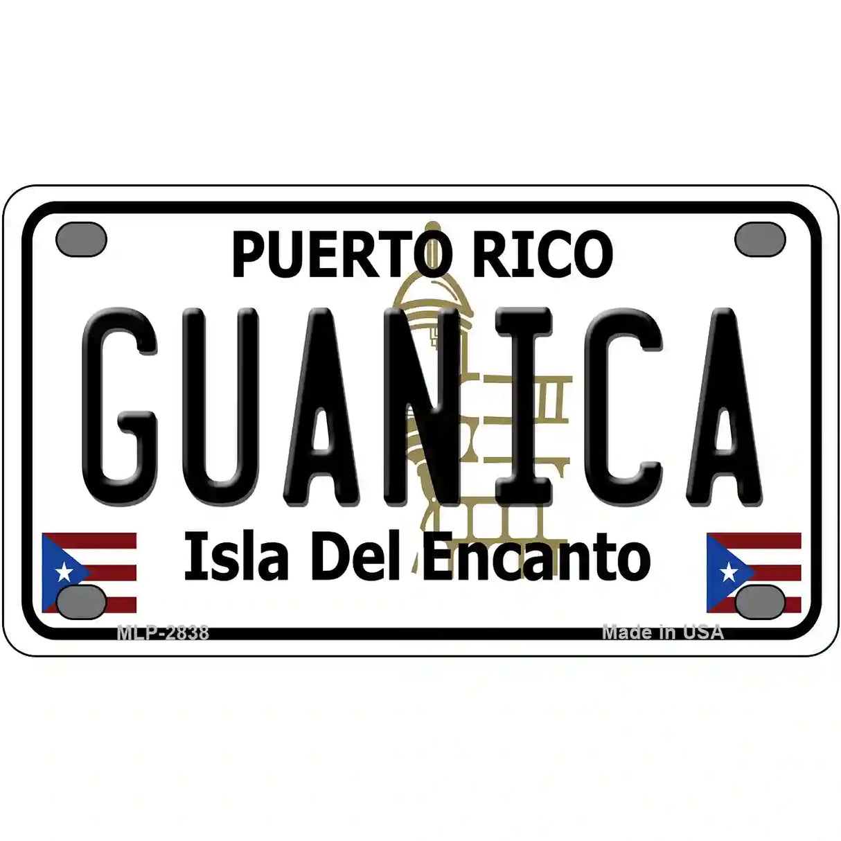 Guanica Puerto Rico Metal Novelty License Plate 4" x 2.2" (MLP)