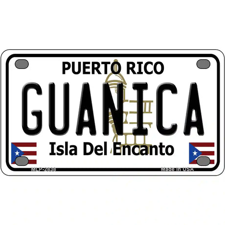 Guanica Puerto Rico Metal Novelty License Plate 4" x 2.2" (MLP)