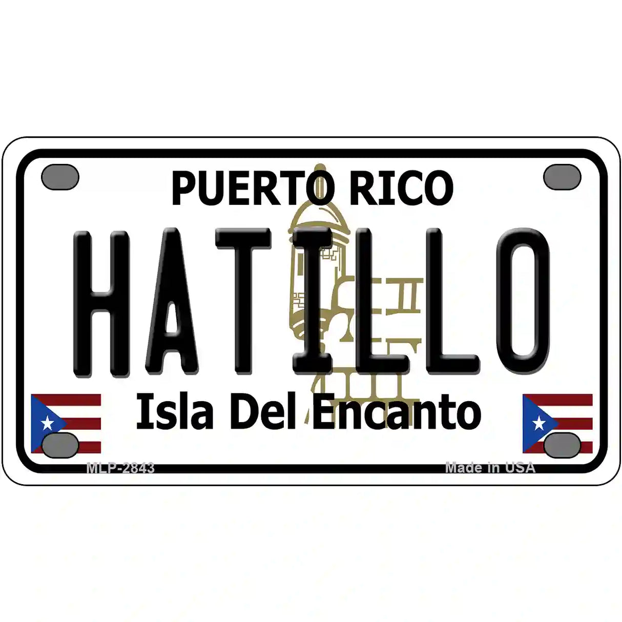 Hatillo Puerto Rico Metal Novelty License Plate 4" x 2.2" (MLP)