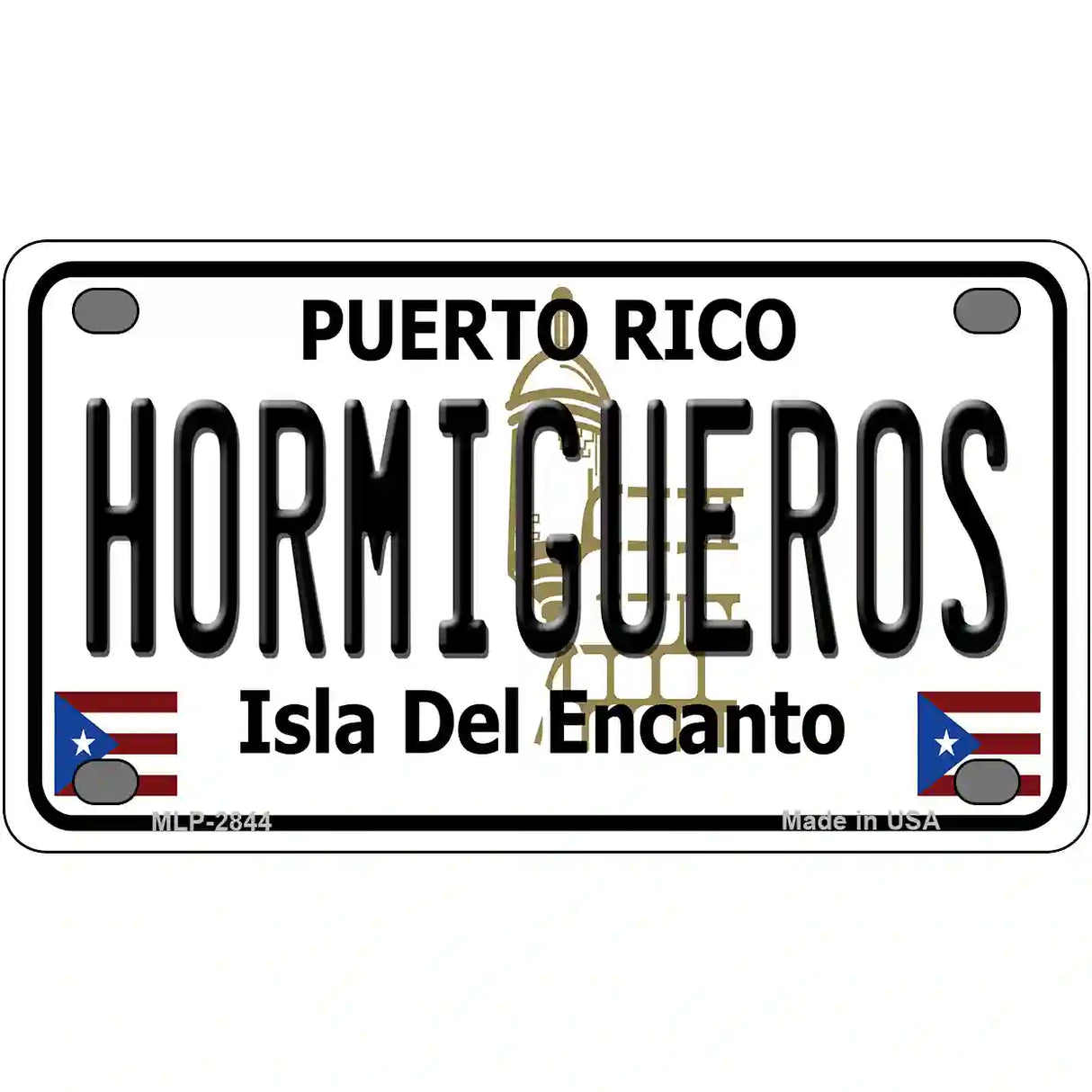 Hormiguesros Puerto Rico Metal Novelty License Plate 4" x 2.2" (MLP)