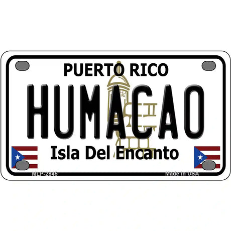 Humacao Puerto Rico Metal Novelty License Plate 4" x 2.2" (MLP)