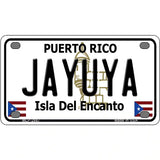 Jayuya Puerto Rico Metal Novelty License Plate 4" x 2.2" (MLP)