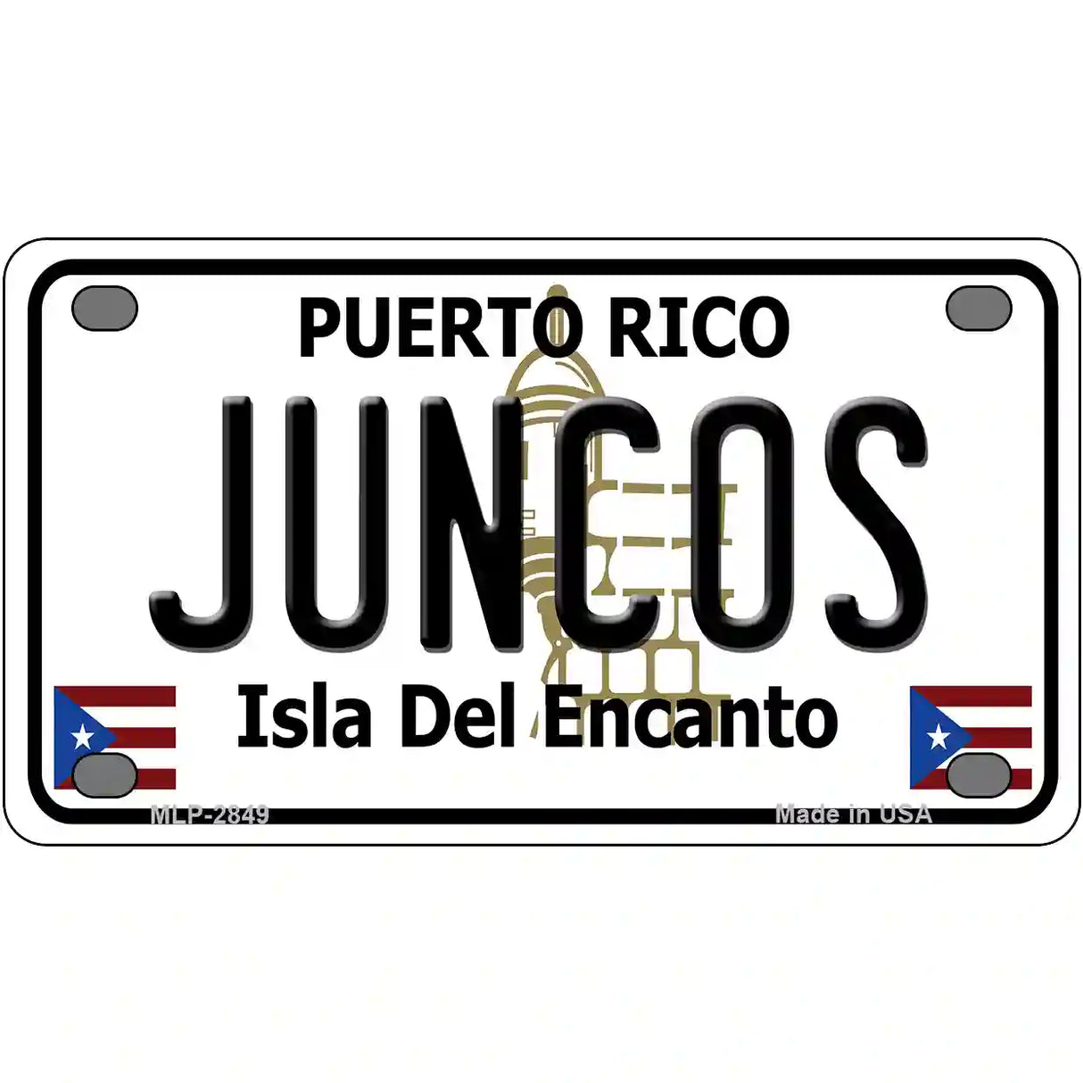 Juncos Puerto Rico Metal Novelty License Plate 4" x 2.2" (MLP)