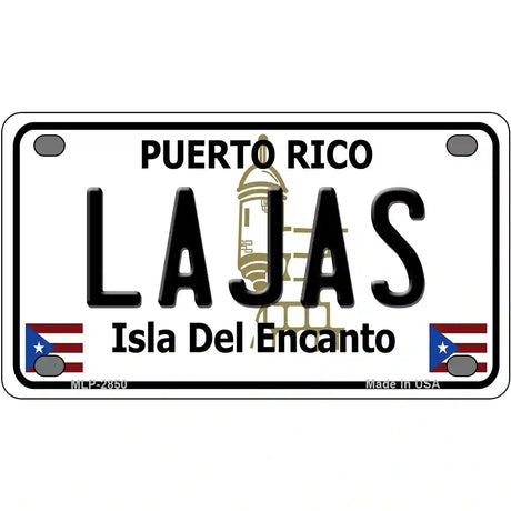 Lajas Puerto Rico Metal Novelty License Plate 4" x 2.2" (MLP)