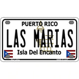 Las Marias Puerto Rico Metal Novelty License Plate 4" x 2.2" (MLP)