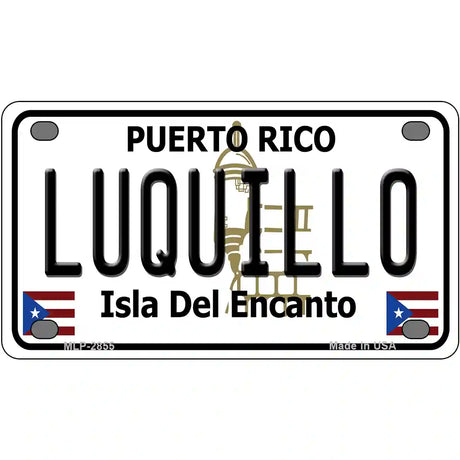 Luquillo Puerto Rico Novelt Metal Novelty License Plate 4" x 2.2" (MLP)