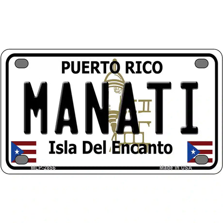 Manati Puerto Rico Metal Novelty License Plate 4" x 2.2" (MLP)