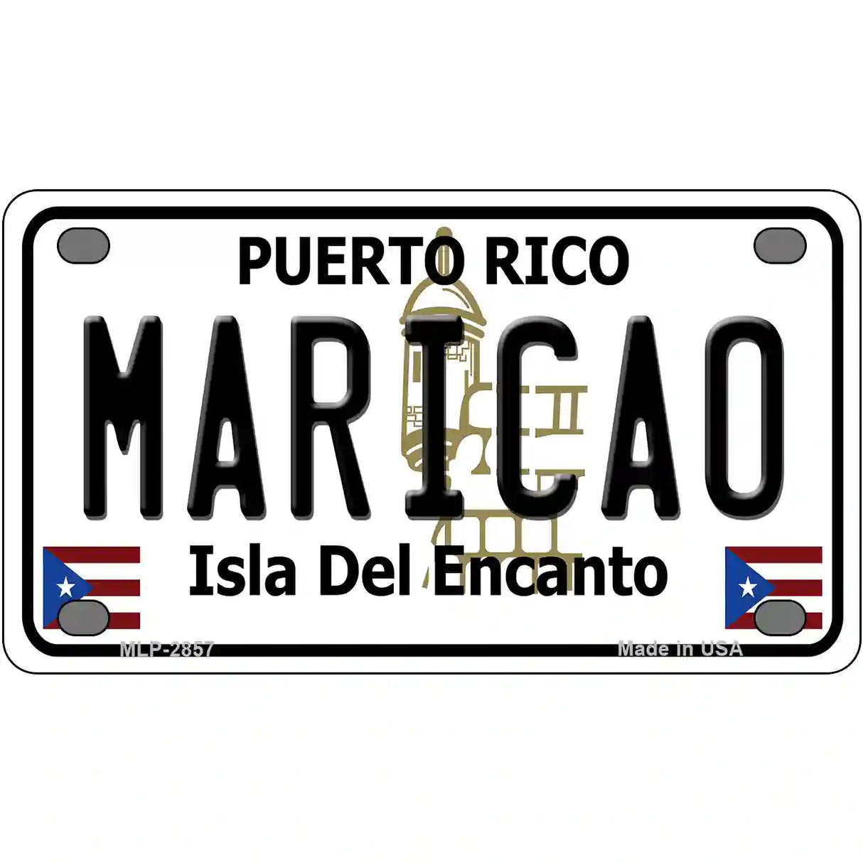 Maricao Puerto Rico Metal Novelty License Plate 4" x 2.2" (MLP)