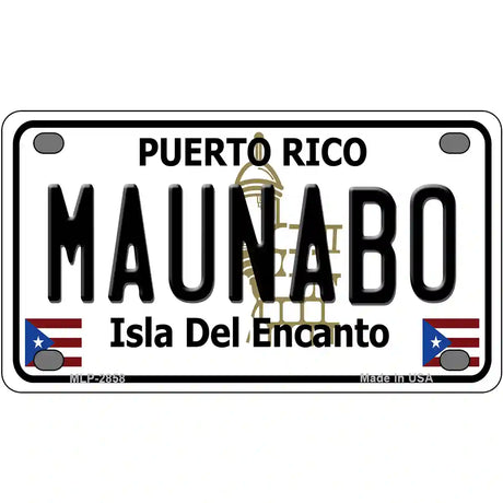 Maunabo Puerto Rico Metal Novelty License Plate 4" x 2.2" (MLP)