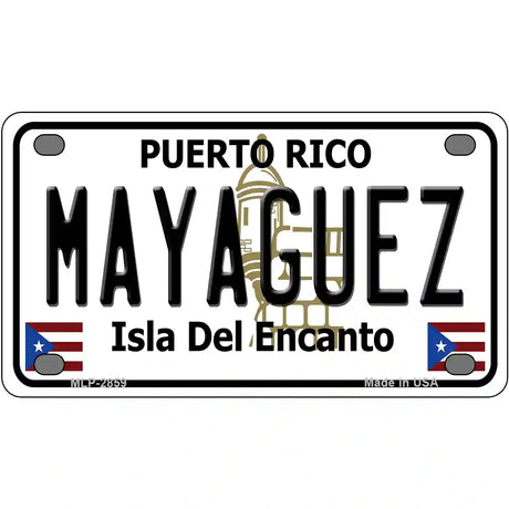 Mayaguez Puerto Rico Metal Novelty License Plate 4" x 2.2" (MLP)