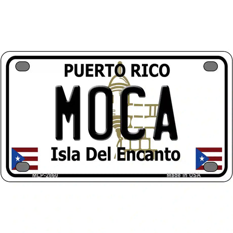 Moca Puerto Rico Metal Novelty License Plate 4" x 2.2" (MLP)